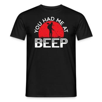 You Had Me at Beep Detectorist Chasse au trésor - T-shirt homme - noir - Devant - AI Model Male 178 light (178cm)