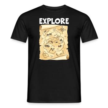 Digging Metal Detectorist Treasure Hunting Lover - Men's T-Shirt - black - Front - AI Model Male 178 light (178cm)