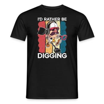Je préfère creuser la chasse au trésor des détecteurs - T-shirt homme - noir - Devant - AI Model Male 178 light (178cm)
