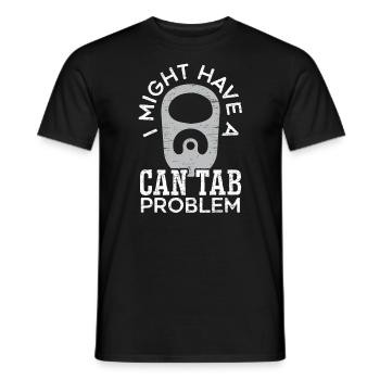 Je pourrais avoir un problème d’onglet de boîte de conserve Chasse au trésor - T-shirt homme - noir - Devant - AI Model Male 178 light (178cm)
