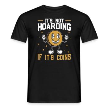 Ce n’est pas de la thésaurisation si c’est de la chasse au trésor de pièces - T-shirt homme - noir - Devant - AI Model Male 178 light (178cm)
