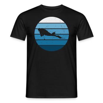 Plongée sous-marine Plongeur Tauchen Plongée sous-marine Tauchen - T-shirt homme - noir - Devant - AI Model Male 178 light (178cm)
