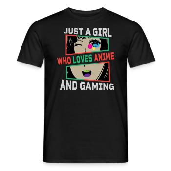 Anime et jeux vidéo - T-shirt homme - noir - Devant - AI Model Male 178 light (178cm)
