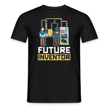 Künftiger Erfinder KI Roboter mit künstlicher Intelligenz - Männer T-Shirt - Schwarz - Vorne - AI Model Male 178 light (178cm)