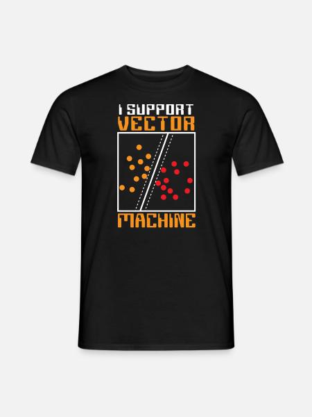 Ich unterstütze Vector Machine Künstliche Intelligenz - Männer T-Shirt - Schwarz