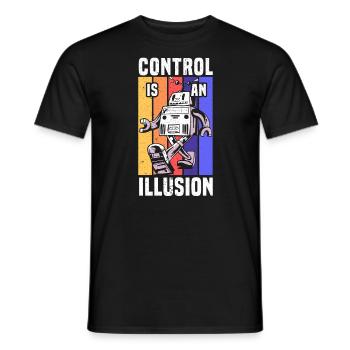 Kontrolle ist eine Illusion Künstliche Intelligenz - Männer T-Shirt - Schwarz - Vorne - AI Model Male 178 light (178cm)