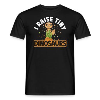 J’élève de minuscules dinosaures Reptile Léopard Gecko amoureux - T-shirt homme - noir - Devant - AI Model Male 178 light (178cm)