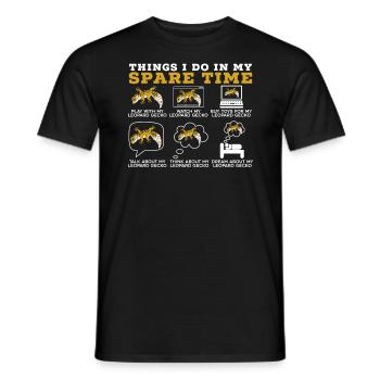 Ce que je fais pendant mon temps libre Leopard Gecko Lover - T-shirt homme - noir - Devant - AI Model Male 178 light (178cm)