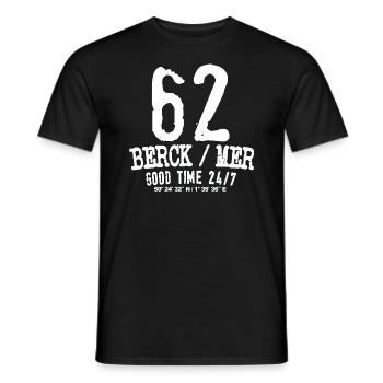 62 Berck sur Mer Good time 24 7 - Men's T-Shirt - black - Front - AI Model Male 178 light (178cm)
