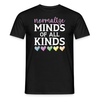 Normaliser les esprits de toutes sortes de santé mentale - T-shirt homme - noir - Devant - AI Model Male 178 light (178cm)