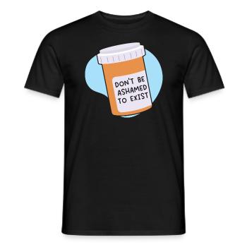 Schämen Sie sich nicht, Bewusstsein für psychische Gesundheit zu existieren - Männer T-Shirt - Schwarz - Vorne - AI Model Male 178 light (178cm)
