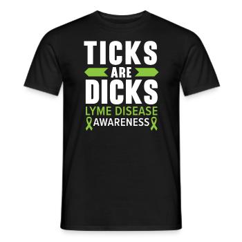 Zecken sind Schwänze Lyme Starkes Lyme-Borreliose-Bewusstsein - Männer T-Shirt - Schwarz - Vorne - AI Model Male 178 light (178cm)