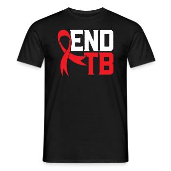 End TB Tuberculose Warrior Tuberculosis Sensibilisation - T-shirt homme - noir - Devant - AI Model Male 178 light (178cm)