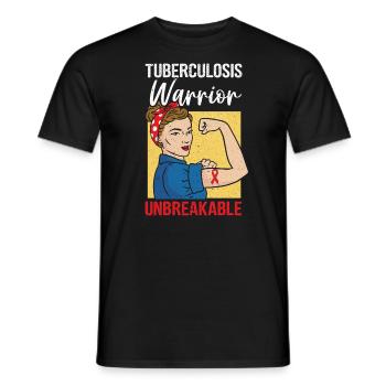 Tuberculosis Warrior Tuberculosis Awareness - Men's T-Shirt - black - Front - AI Model Male 178 light (178cm)