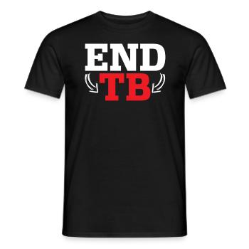 End TB Tuberculose Warrior Tuberculosis Sensibilisation - T-shirt homme - noir - Devant - AI Model Male 178 light (178cm)