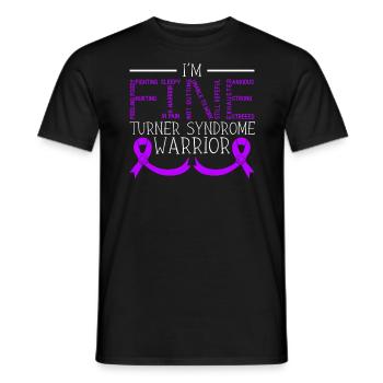 Turner Syndrome Warrior Turner Syndrome Awareness - Men's T-Shirt - black - Front - AI Model Male 178 light (178cm)