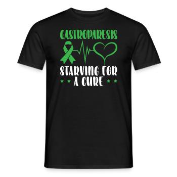 Gastroparesis Starving For A Cure Gastroparesis - Men's T-Shirt - black - Front - AI Model Male 178 light (178cm)
