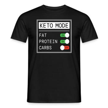 Keto Fashion Healthy Food - Men's T-Shirt - black - Front - AI Model Male 178 light (178cm)
