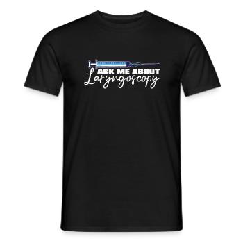 Ask Me About Laryngoscope Nurse Anesthetist Poison - Men's T-Shirt - black - Front - AI Model Male 178 light (178cm)