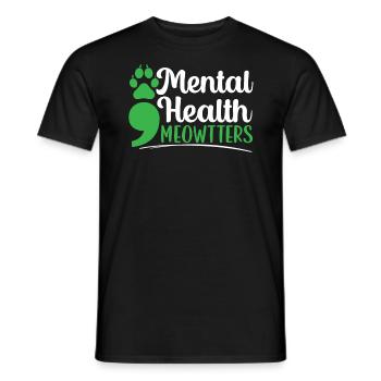 Prévention du suicide Sensibilisation à la santé mentale - T-shirt homme - noir - Devant - AI Model Male 178 light (178cm)