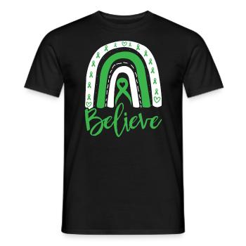 Suizidprävention Bewusstsein für psychische Gesundheit - Männer T-Shirt - Schwarz - Vorne - AI Model Male 178 light (178cm)