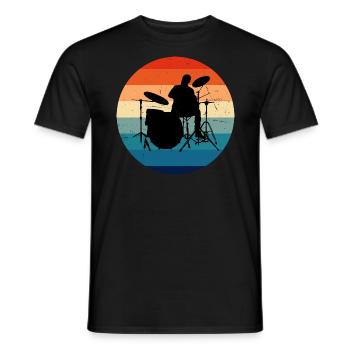 Percussionist Drummer Drums Playing Drums - Men's T-Shirt - black - Front - AI Model Male 178 light (178cm)