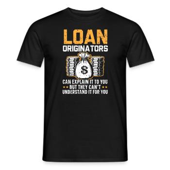 Credit Officer Job Profession Debt Loan Officer - Men's T-Shirt - black - Front - AI Model Male 178 light (178cm)