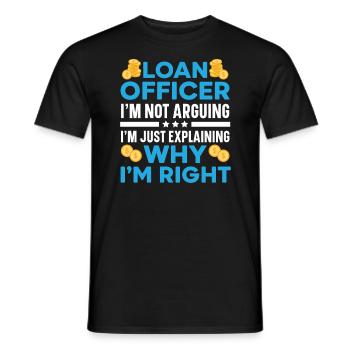Credit Officer Job Profession Debt Loan Officer - Men's T-Shirt - black - Front - AI Model Male 178 light (178cm)