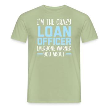 Credit Officer Job Profession Debt Loan Officer - Men's T-Shirt - sage - Front - AI Model Male 178 light (178cm)