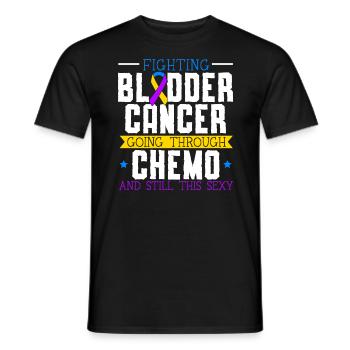 Cancer de la vessie Guerrier Sensibilisation au cancer de la vessie - T-shirt homme - noir - Devant - AI Model Male 178 light (178cm)