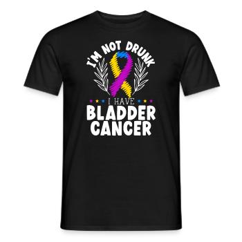 Cancer de la vessie Guerrier Sensibilisation au cancer de la vessie - T-shirt homme - noir - Devant - AI Model Male 178 light (178cm)