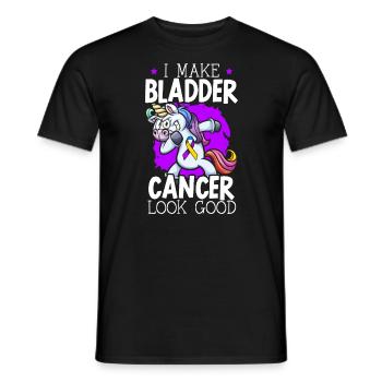 Cancer de la vessie Guerrier Sensibilisation au cancer de la vessie - T-shirt homme - noir - Devant - AI Model Male 178 light (178cm)