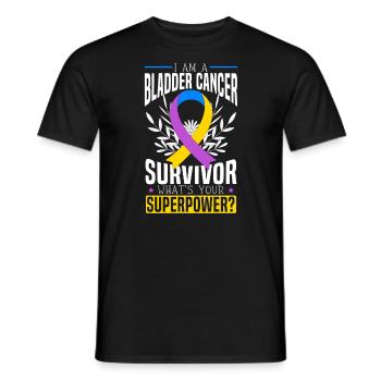 Survivant du cancer de la vessie Sensibilisation au cancer de la vessie - T-shirt homme - noir - Devant - AI Model Male 178 light (178cm)