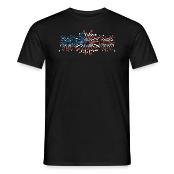 Amérique patriotique États-Unis Drapeau 4 juillet Américain - T-shirt homme - noir - Devant - AI Model Male 178 light (178cm)