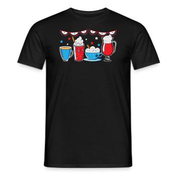 Amérique patriotique États-Unis Drapeau 4 juillet Américain - T-shirt homme - noir - Devant - AI Model Male 178 light (178cm)
