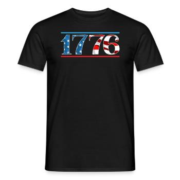 Amérique patriotique États-Unis Drapeau 4 juillet Américain - T-shirt homme - noir - Devant - AI Model Male 178 light (178cm)