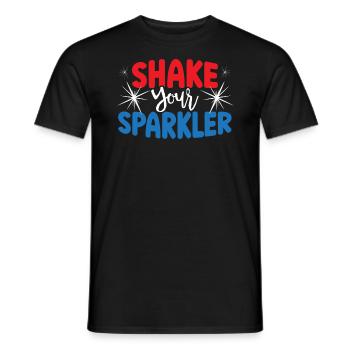 Patriotic America USA Flag 4th Of July American - Men's T-Shirt - black - Front - AI Model Male 178 light (178cm)