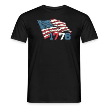 Amérique patriotique États-Unis Drapeau 4 juillet Américain - T-shirt homme - noir - Devant - AI Model Male 178 light (178cm)