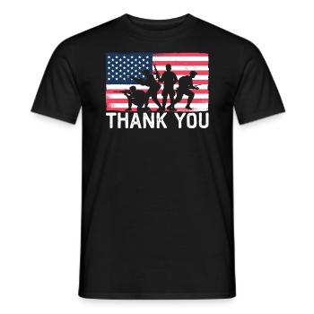 Patriotischer Veteran USA Flagge Amerikanischer Gedenktag - Männer T-Shirt - Schwarz - Vorne - AI Model Male 178 light (178cm)
