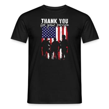 Patriotischer Veteran USA Flagge Amerikanischer Gedenktag - Männer T-Shirt - Schwarz - Vorne - AI Model Male 178 light (178cm)