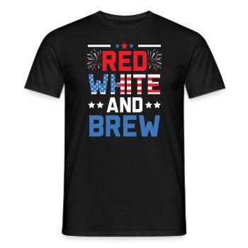 Patriotisches Amerika USA Flagge 4. Juli Amerikanisch - Männer T-Shirt - Schwarz - Vorne - AI Model Male 178 light (178cm)