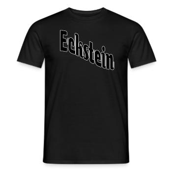 Eckstein - Männer T-Shirt - Schwarz - Vorne - AI Model Male 178 light (178cm)