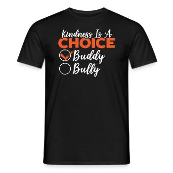 Positivity Kindness Is A Choice Orange Day - Men's T-Shirt - black - Front - AI Model Male 178 light (178cm)