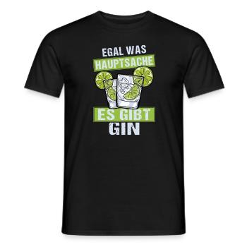 Gin Cocktail Egal was hauptsache es gibt Gin - Männer T-Shirt - Schwarz - Vorne - AI Model Male 178 light (178cm)