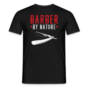 Barbier By Nature Coupe de cheveux Barbershop Coiffeur - T-shirt homme - noir - Devant - AI Model Male 178 light (178cm)