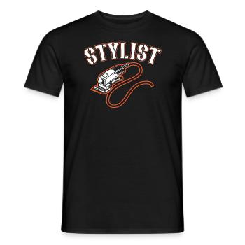 Styliste Coupe de cheveux Barbier Coiffeur Barbier - T-shirt homme - noir - Devant - AI Model Male 178 light (178cm)