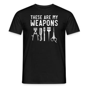 Styliste Coupe de cheveux Barbier Coiffeur Barbier - T-shirt homme - noir - Devant - AI Model Male 178 light (178cm)