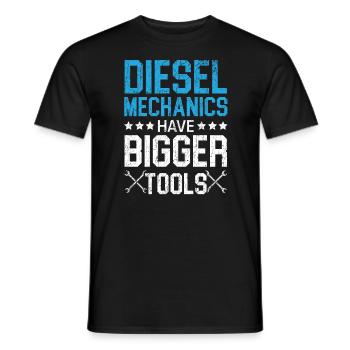 Les mécaniciens diesel ont de plus gros outils Mécanicien automobile - T-shirt homme - noir - Devant - AI Model Male 178 light (178cm)