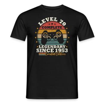 Level 70 unlocked - Men's T-Shirt - black - Front - AI Model Male 178 light (178cm)
