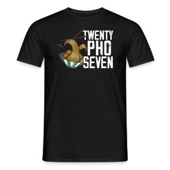 Vingt nouilles vietnamiennes Pho Seven Cuisine asiatique - T-shirt homme - noir - Devant - AI Model Male 178 light (178cm)